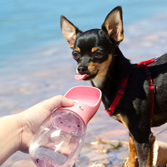小型犬・大型犬用ポータブルペットウォーターボトル 旅行用 子犬・猫用飲み皿 屋外用ペット給水器・フィーダー ペット用品.